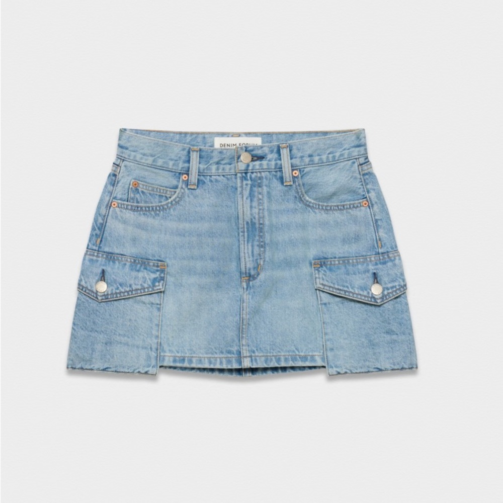 Light Blue Denim Mini Skirt